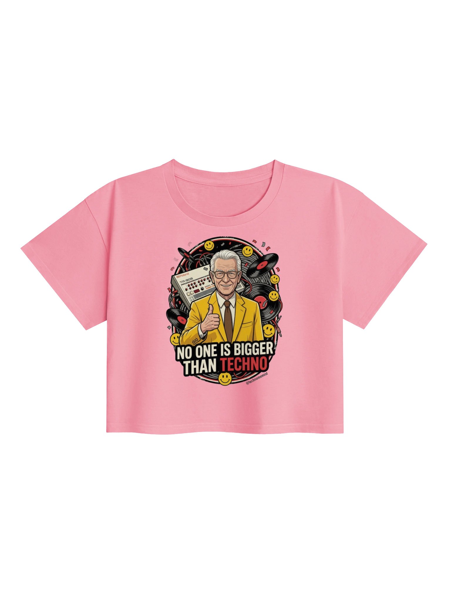No One Is Bigger Than Techno Women's Premium Crop Top Double Sided product image (2)
