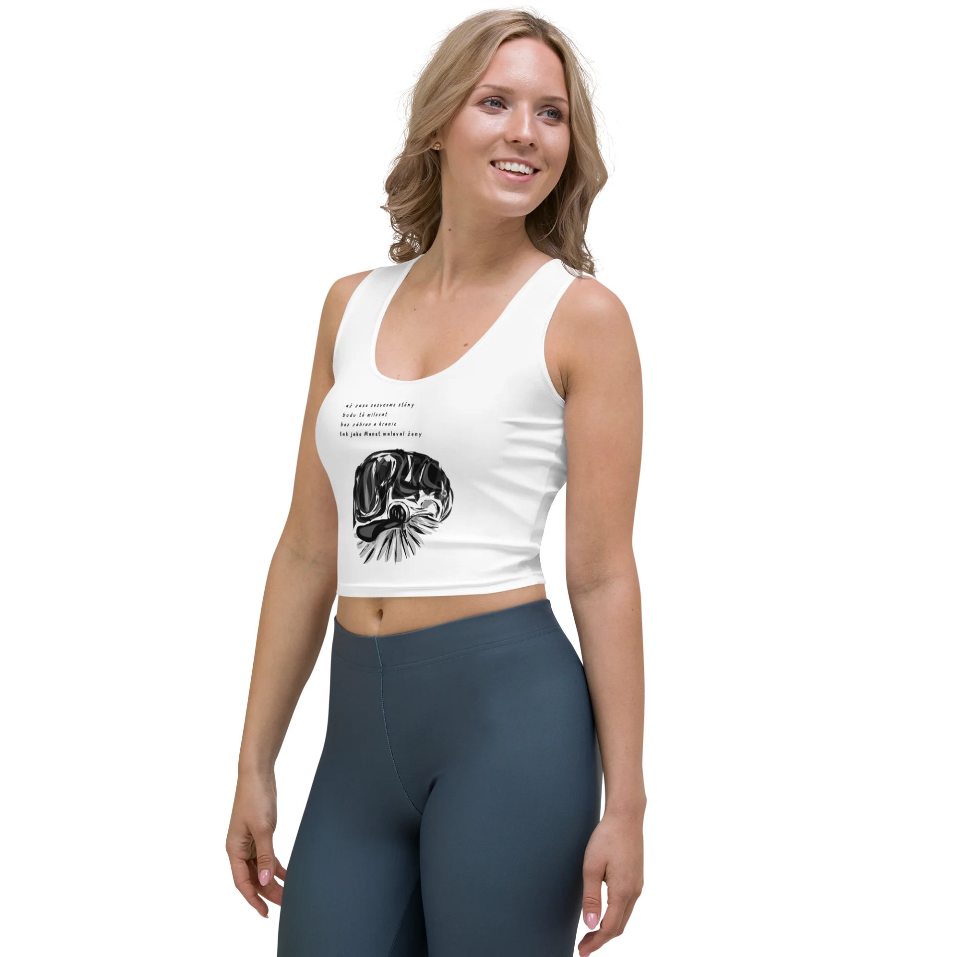 Vylité emoce White Crop Top product image (2)