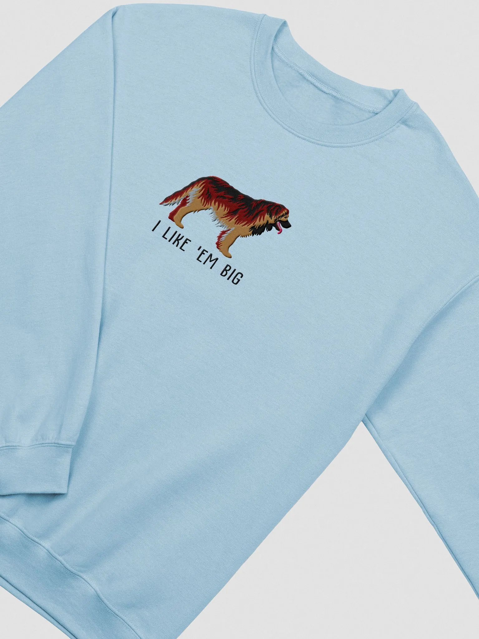 I Like 'Em Big Sweatshirt (Embroidered) of a Leonberger(2) product image (6)
