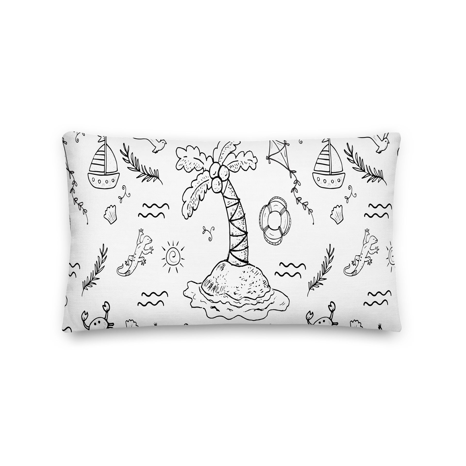 Island Sketch Decorative Premium Pillow product image (2)