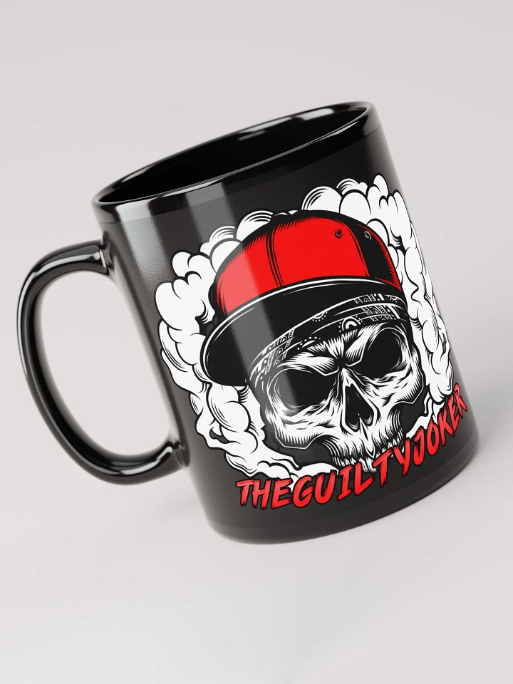 "Vaping Skull" Gloss Black Mug product image (1)