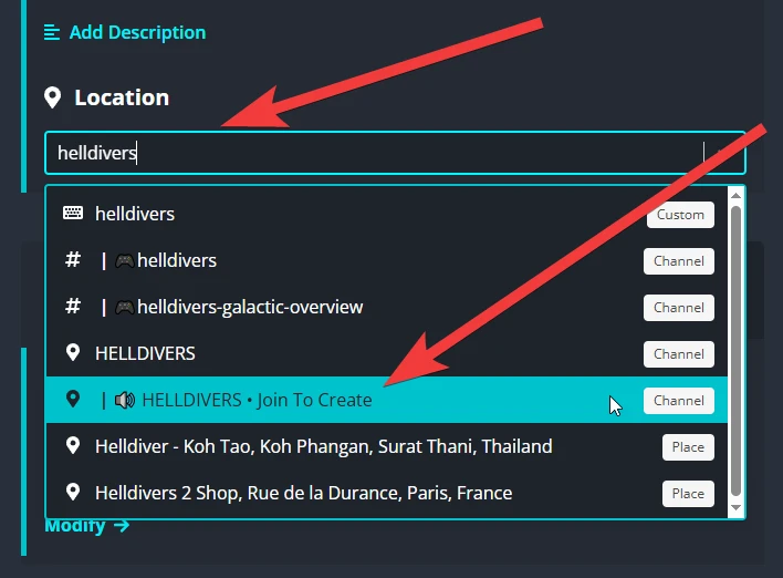 Add a channel location