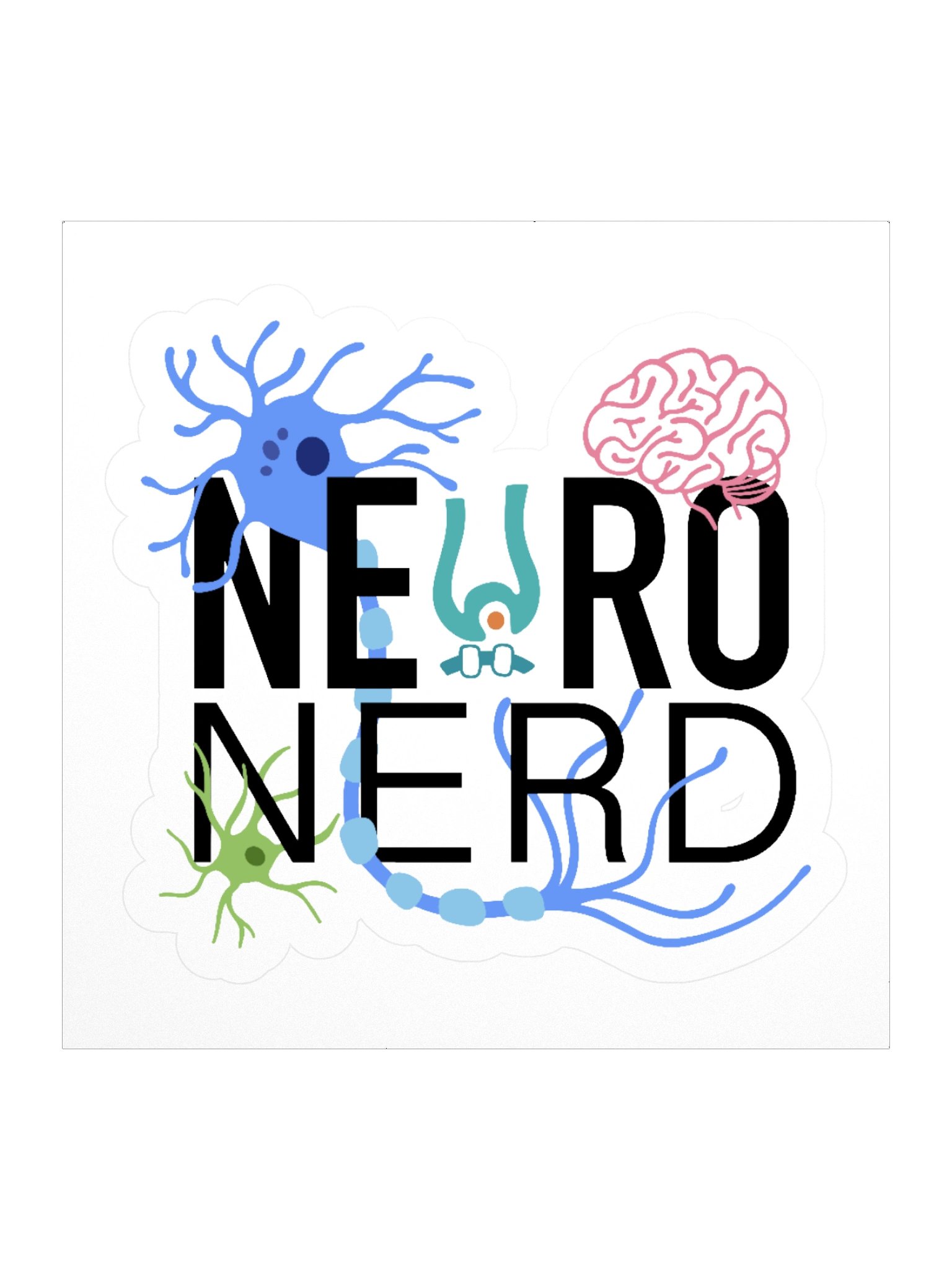Neuro Nerd Kiss Cut Sticker product image (1)