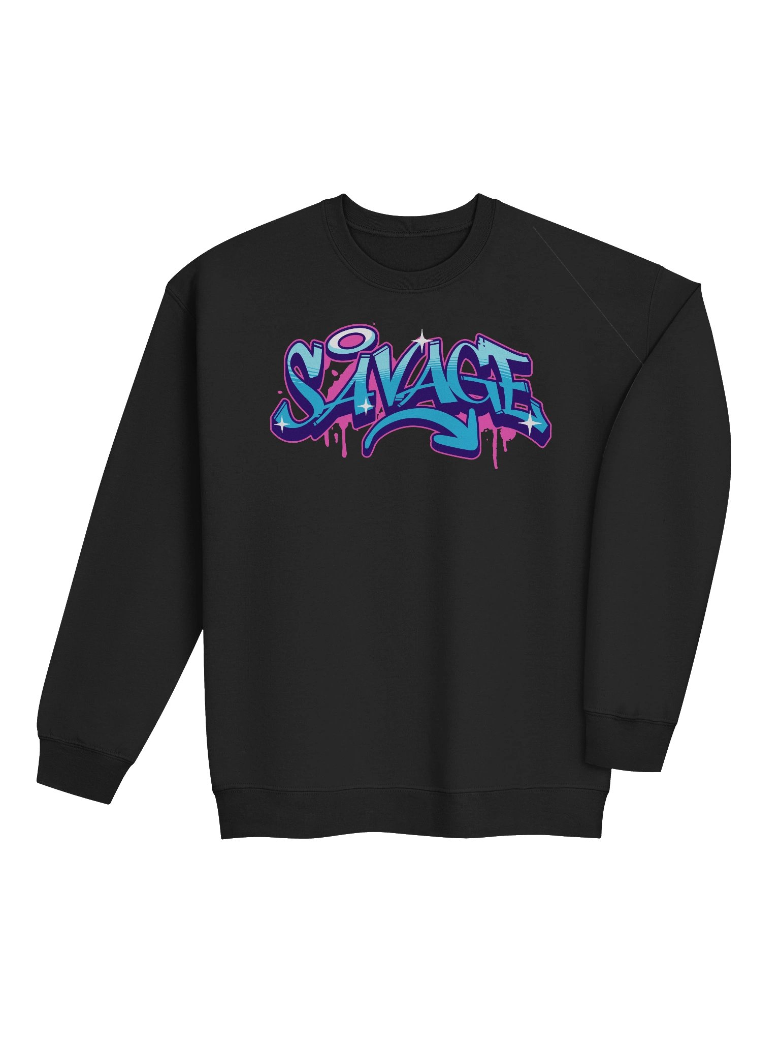 Savage Graffiti Typography Crewneck Sweatshirt: Casual Wear product image (4)