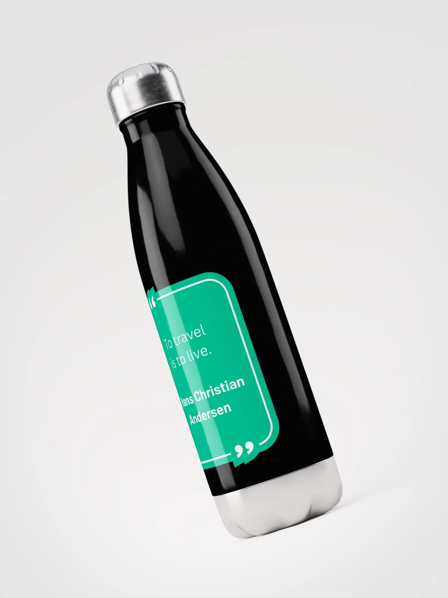 Stainless Steel Bottle with Hans Christian Andersen Travel Quote product image (3)