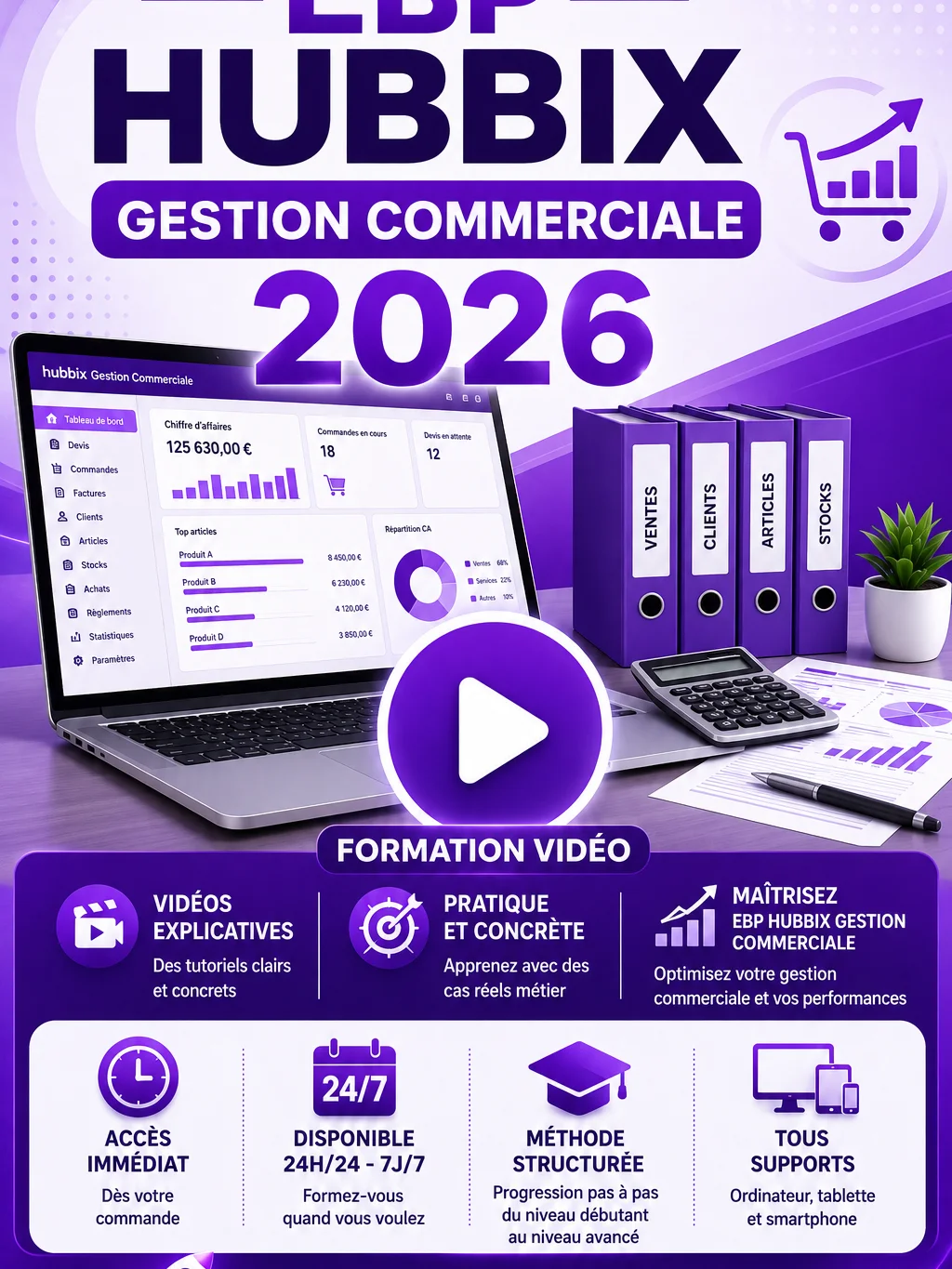 Formation vidéo EBP HUBBIX Gestion commerciale 2026 product image (1)