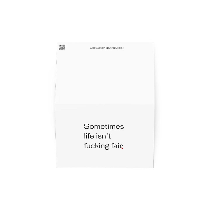 LIFE ISN'T FAIR Notecard product image (2)