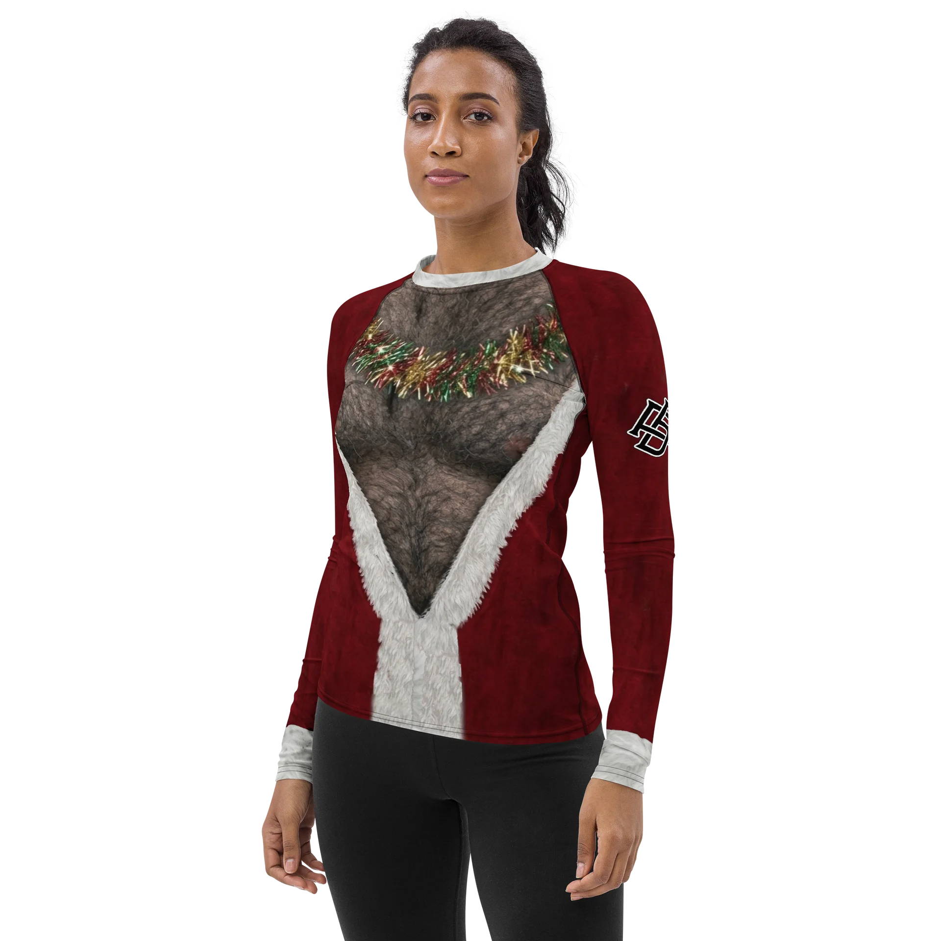 The "Christmas Beast" Hairy Chest Santa Rash Guard product image (3)