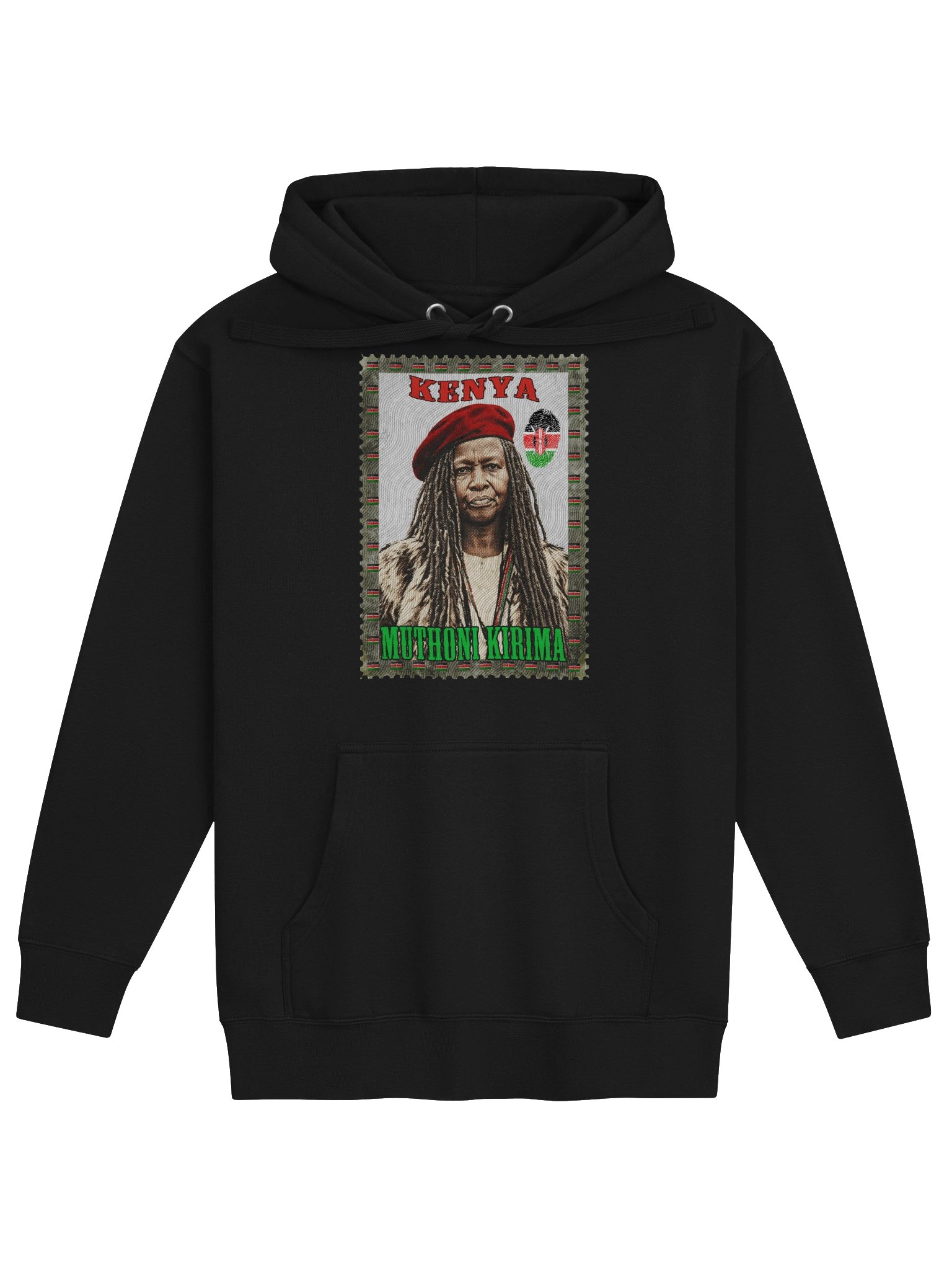 Field Marshal Muthoni Kirima Hoodie | Vintage Stamp Art Unisex Premium Hoodie product image (4)