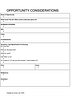 Opportunity Considerations Template