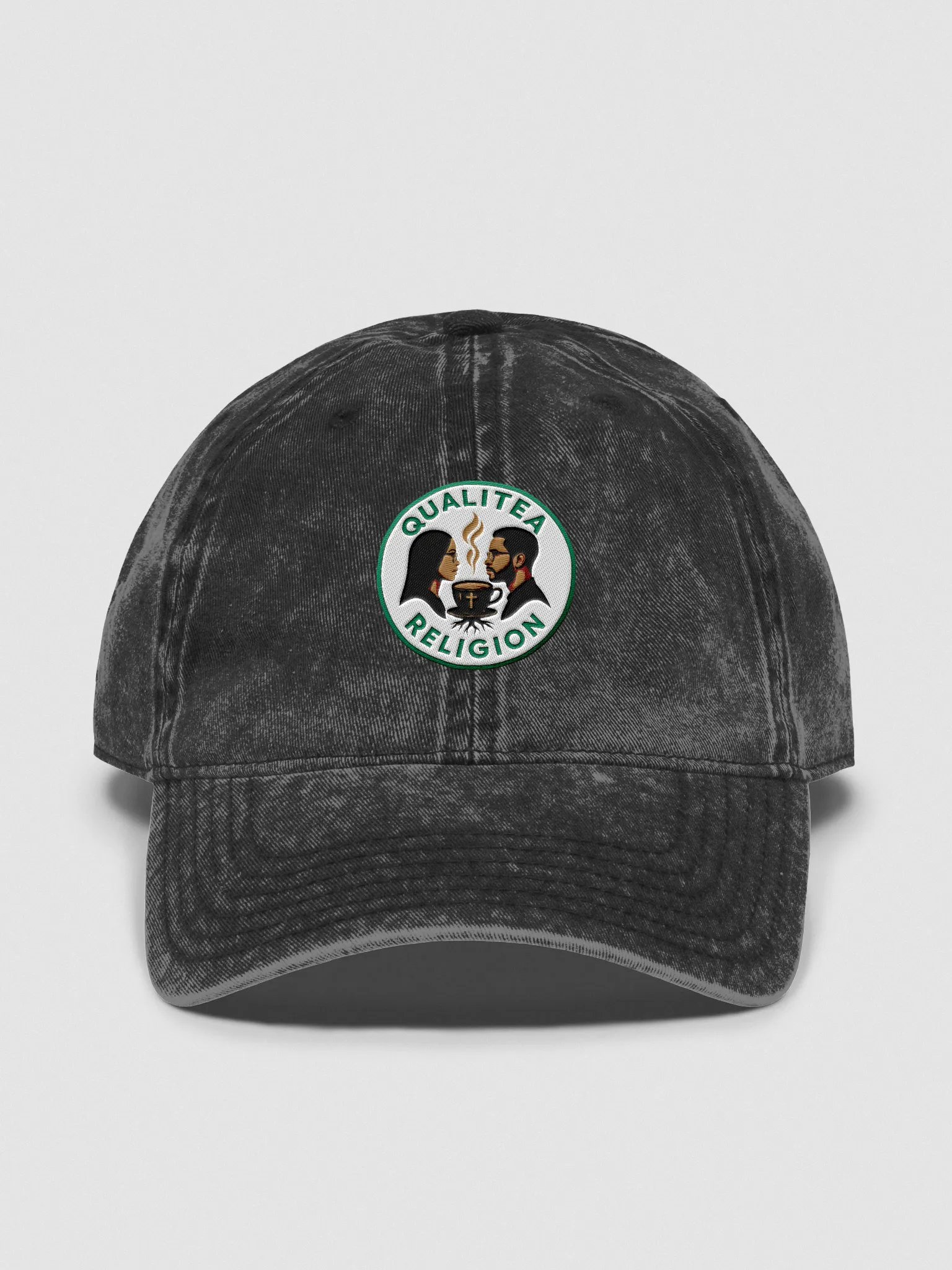 QualiTEA Religion Collection — Washed Denim Dad Hat product image (1)