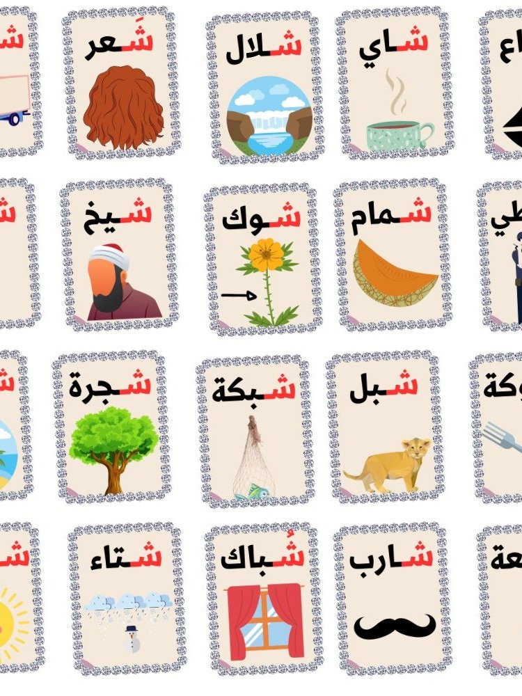 بطاقات كلمات تبدأ بحرف الشين - pdf product image (1)