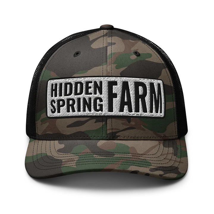 Hidden Spring Farm Camo Trucker Hat product image (1)