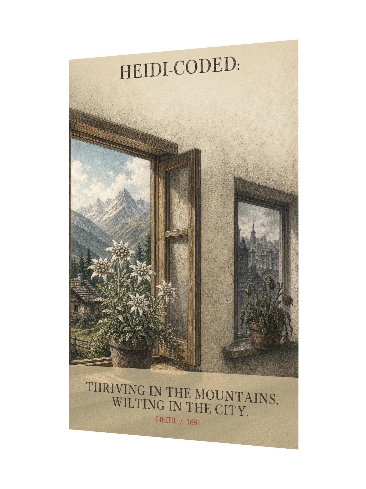 Heidi Coded Thriving Mountains Wilting City -- Heidi Art Print product image (11)