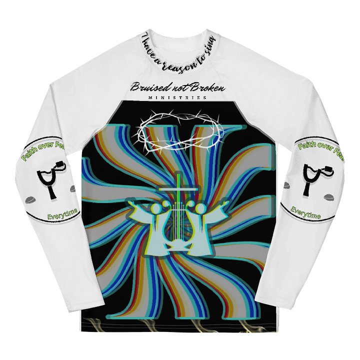 (Black in the back Fabric) Bigger Kids Rash Guard product image (1)