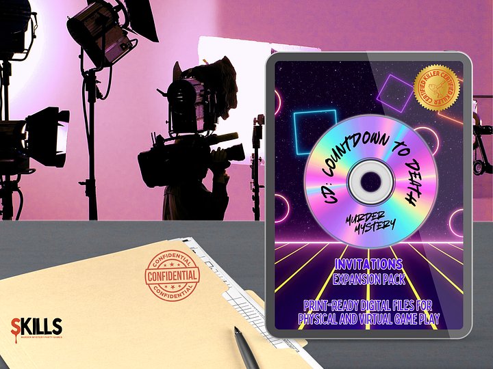 CD: Countdown to Death – A 1990s Music TV Murder Mystery - Invitations Add-On product image (1)
