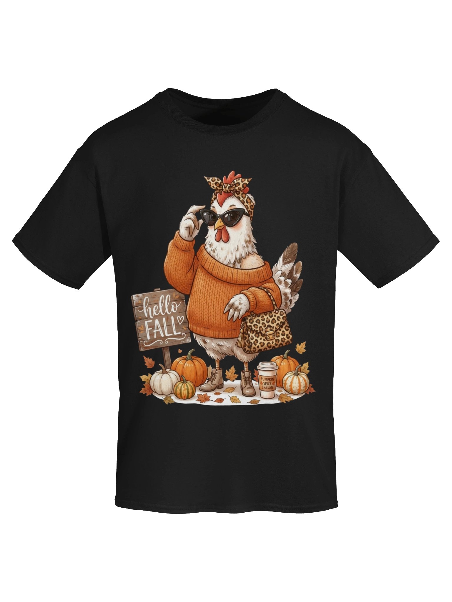 Cute Fall Chicken T-Shirt product image (51)