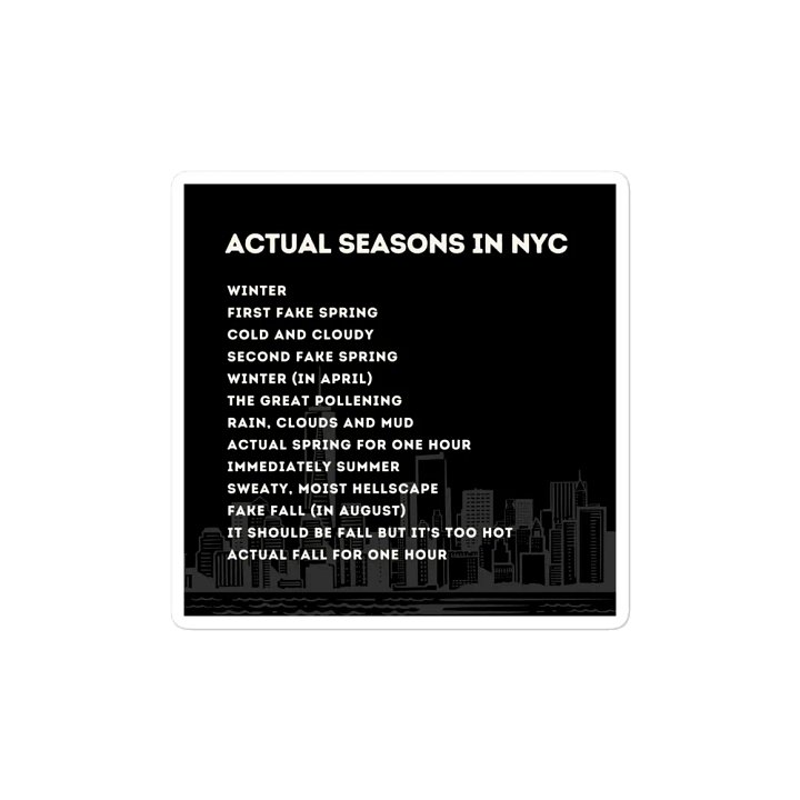 Actual Seasons in NYC Magnet product image (2)