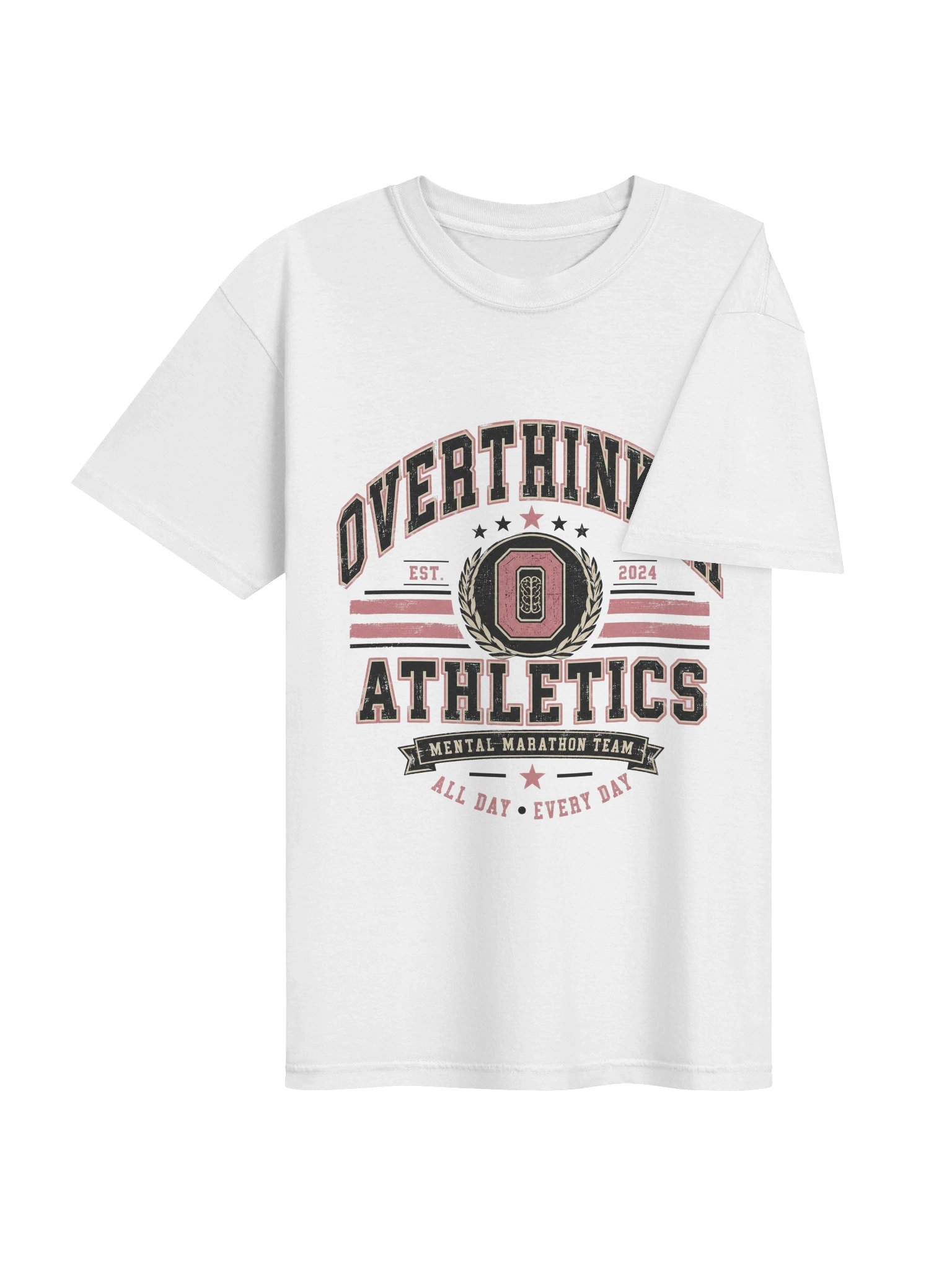 Overthinker Athletics Vintage Tee – Funny Mental Marathon Shirt product image (4)