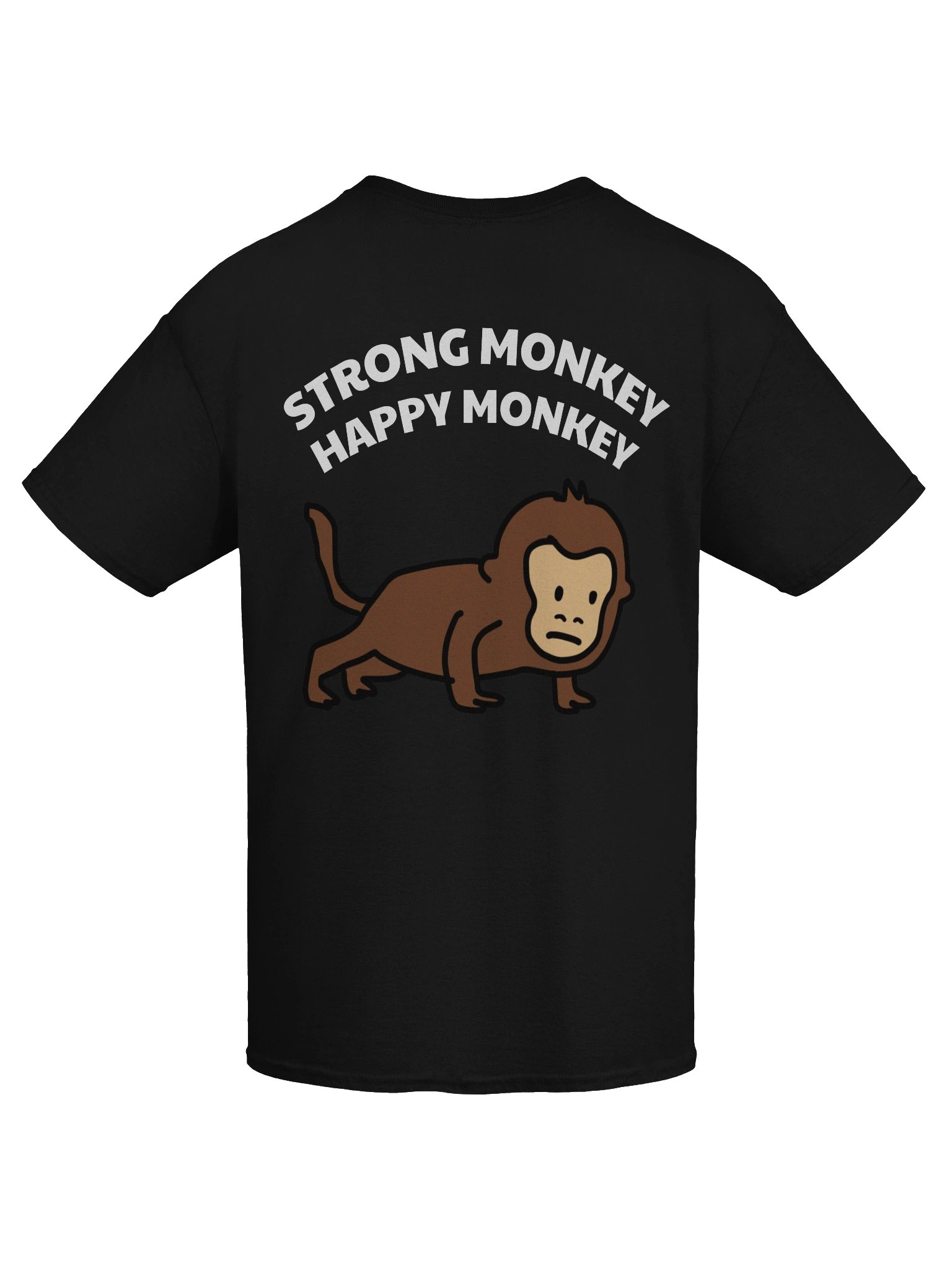 "Strong Monkey, Happy Monkey" T-Shirt (Back Print - Dark) product image (5)