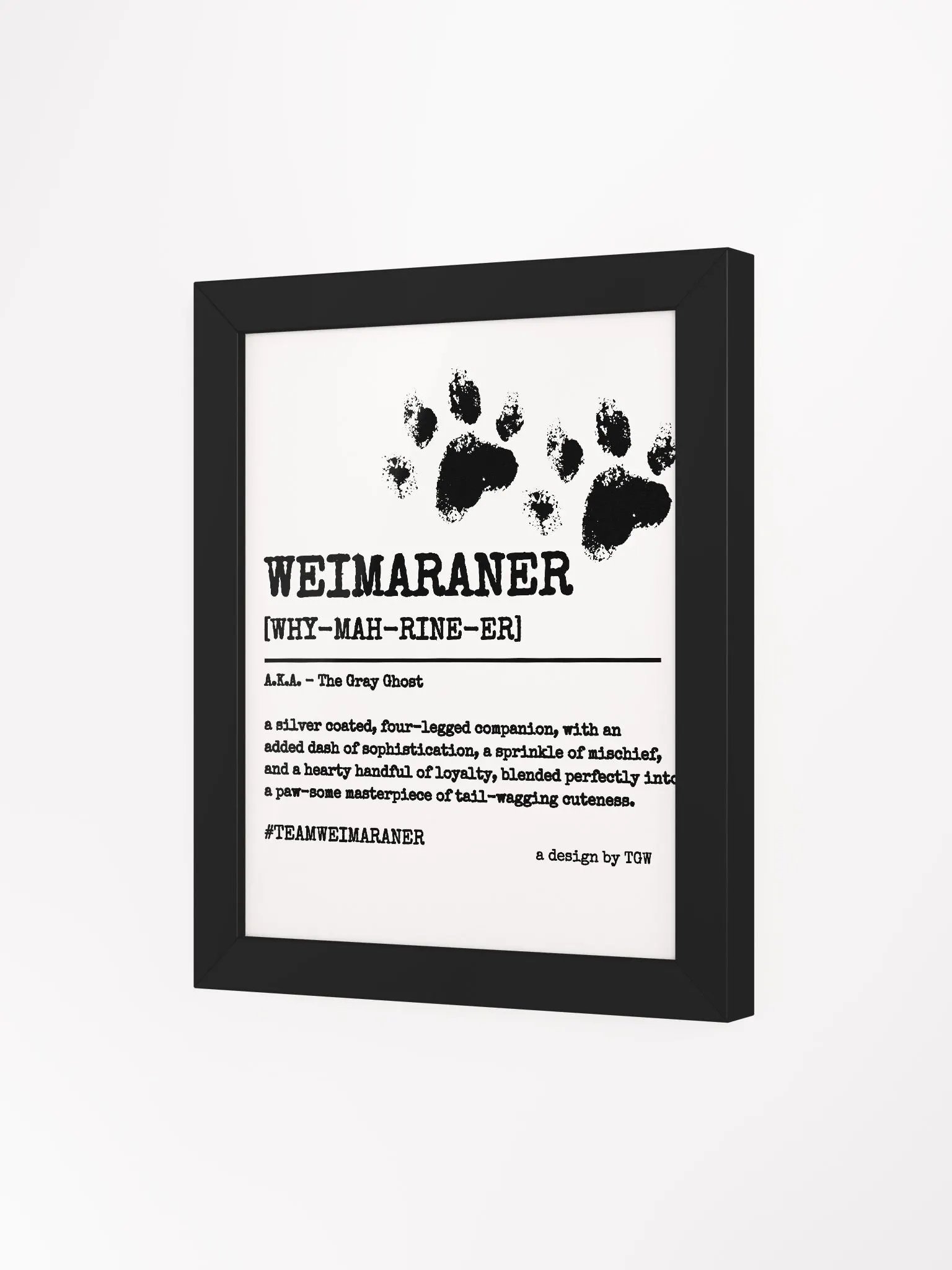 Definition of Weimaraner V2 - Framed Print product image (23)