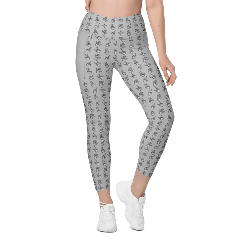 Bone Zone grey pattern pocket leggings product image (3)