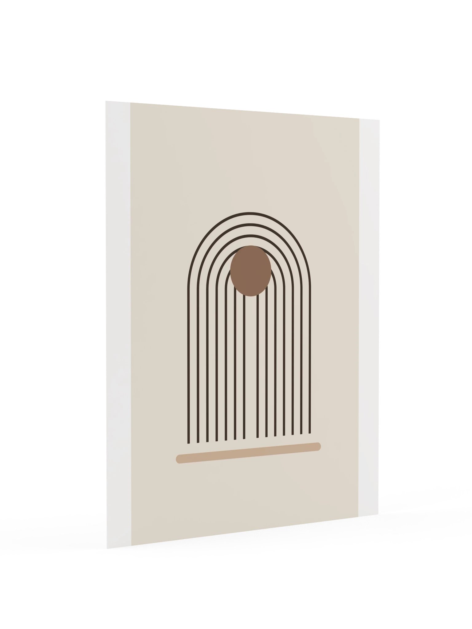 Minimalist Line Arch Print | Neutral Bathroom Wall Art product image (4)