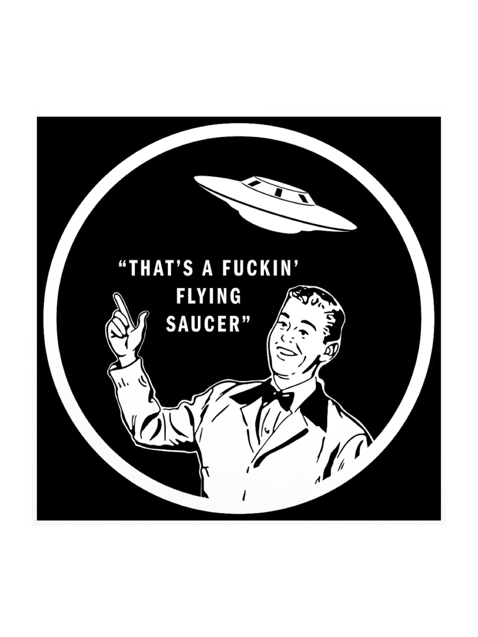 FLYING SAUCER STICKER product image (1)