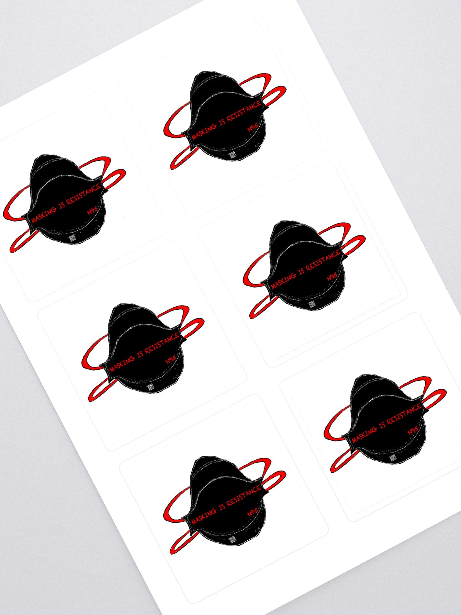 Masking Is Resistance sticker 6 pack product image (1)