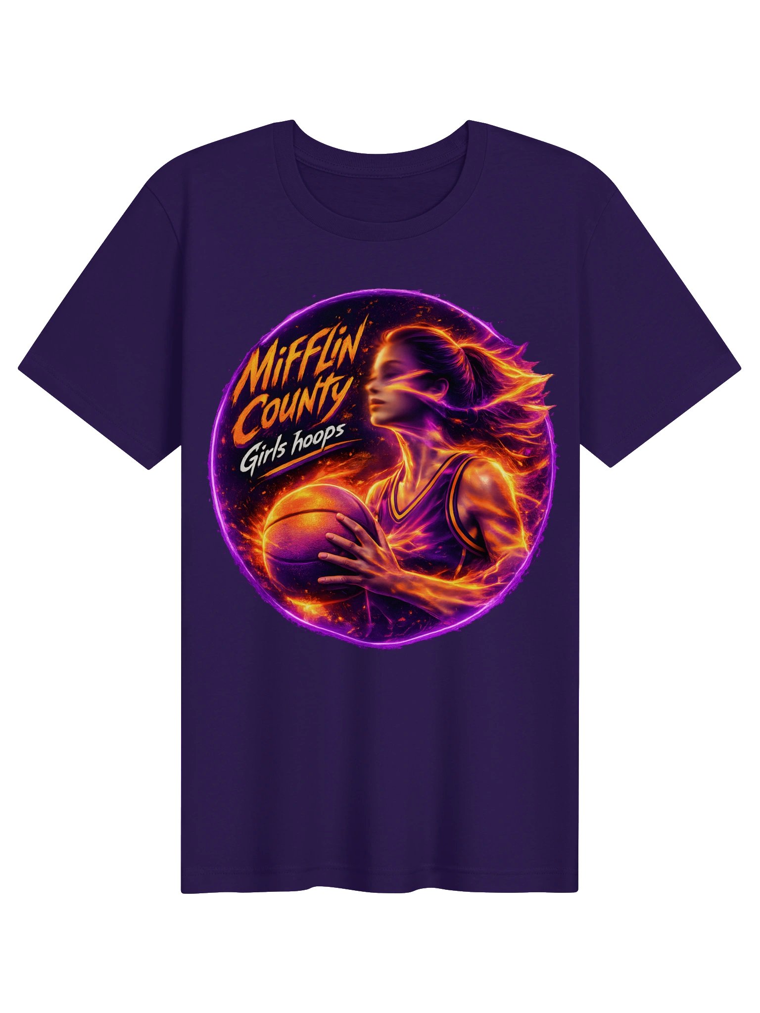 She's On Fire Basketball Tee product image (2)