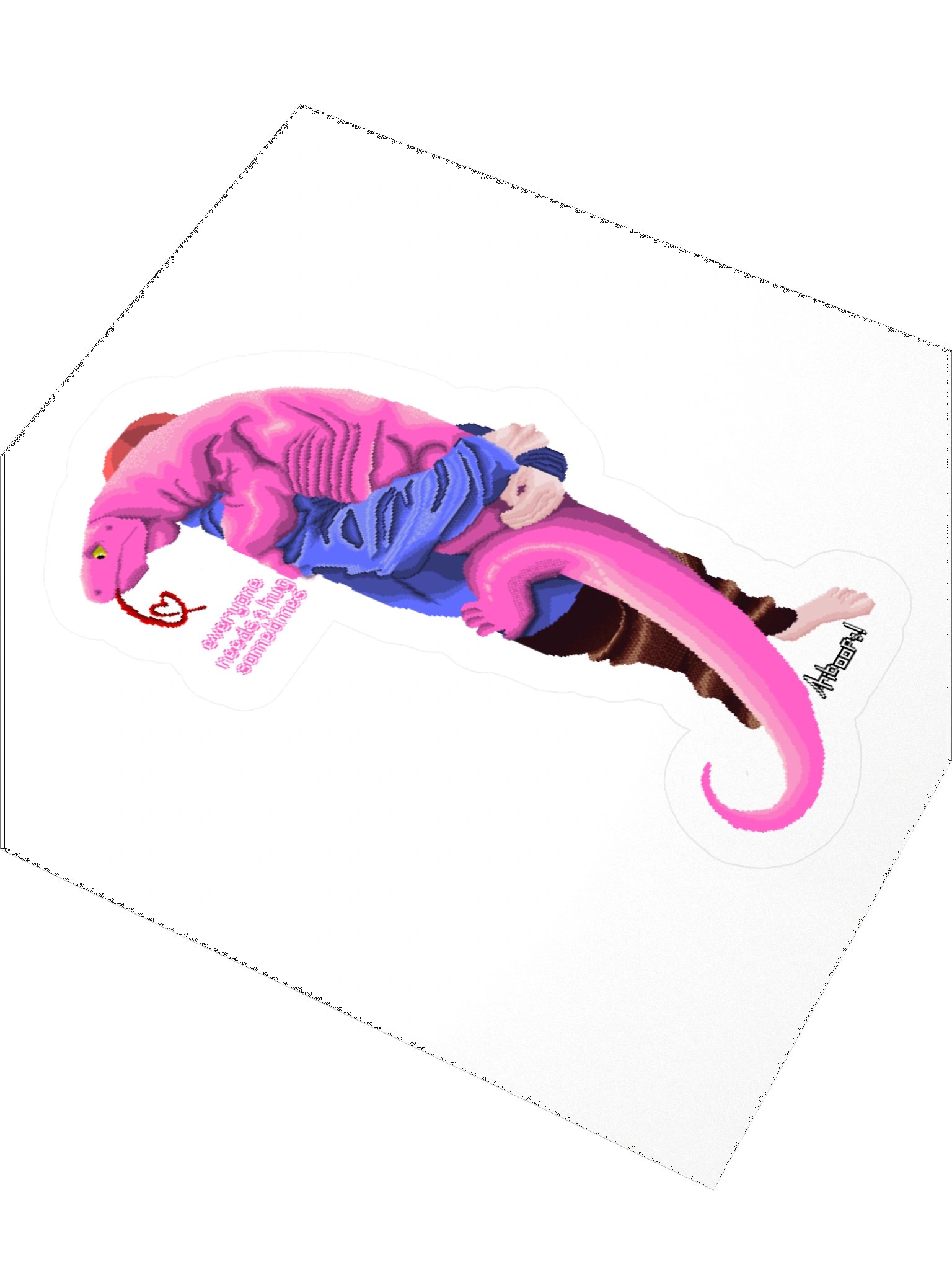February 2026 Sticker "Lizard Hug" product image (9)