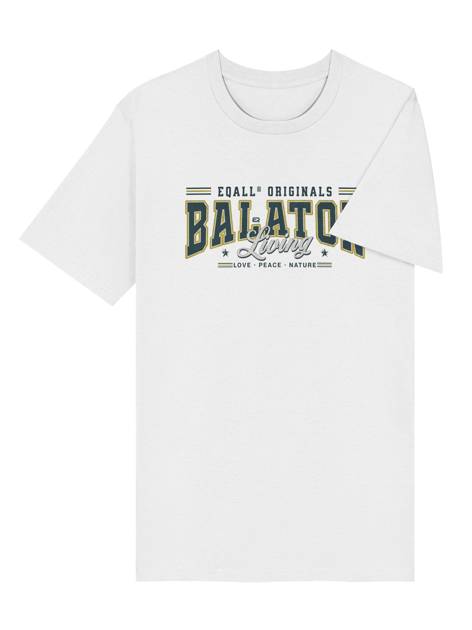 EQALL® Originals BALATONIQ Love Nature Organic Unisex ECO Tee / White Yellow Green product image (6)