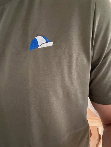 I love new sample day! New designs that came out amazingly well, great quality embroidery, great colors! 
For the real cyclis...