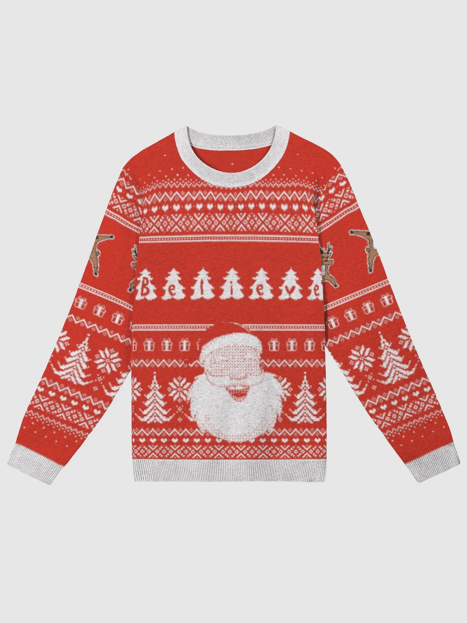 Santa's Festive Knitted Crewneck Sweater product image (1)