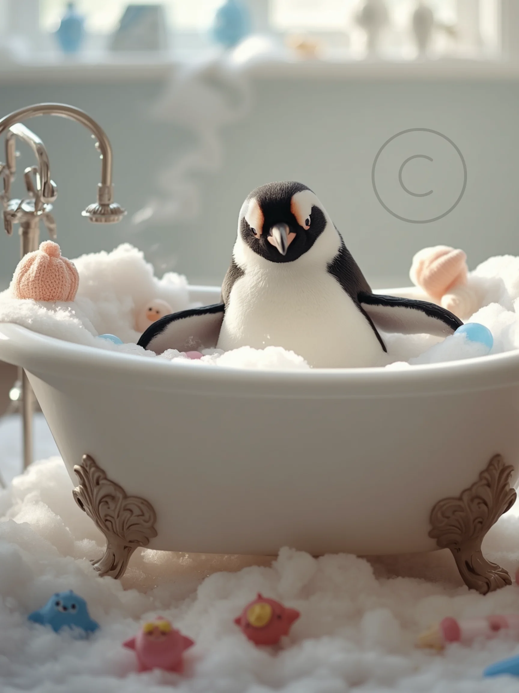 Penguin in a Tub Poster product image (1)