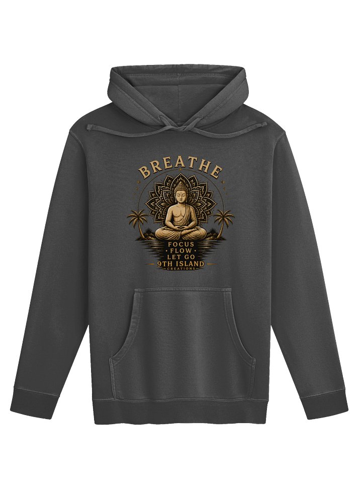 BREATHE — Gold Buddha Mandala Pigment-Dyed Hoodie product image (9)
