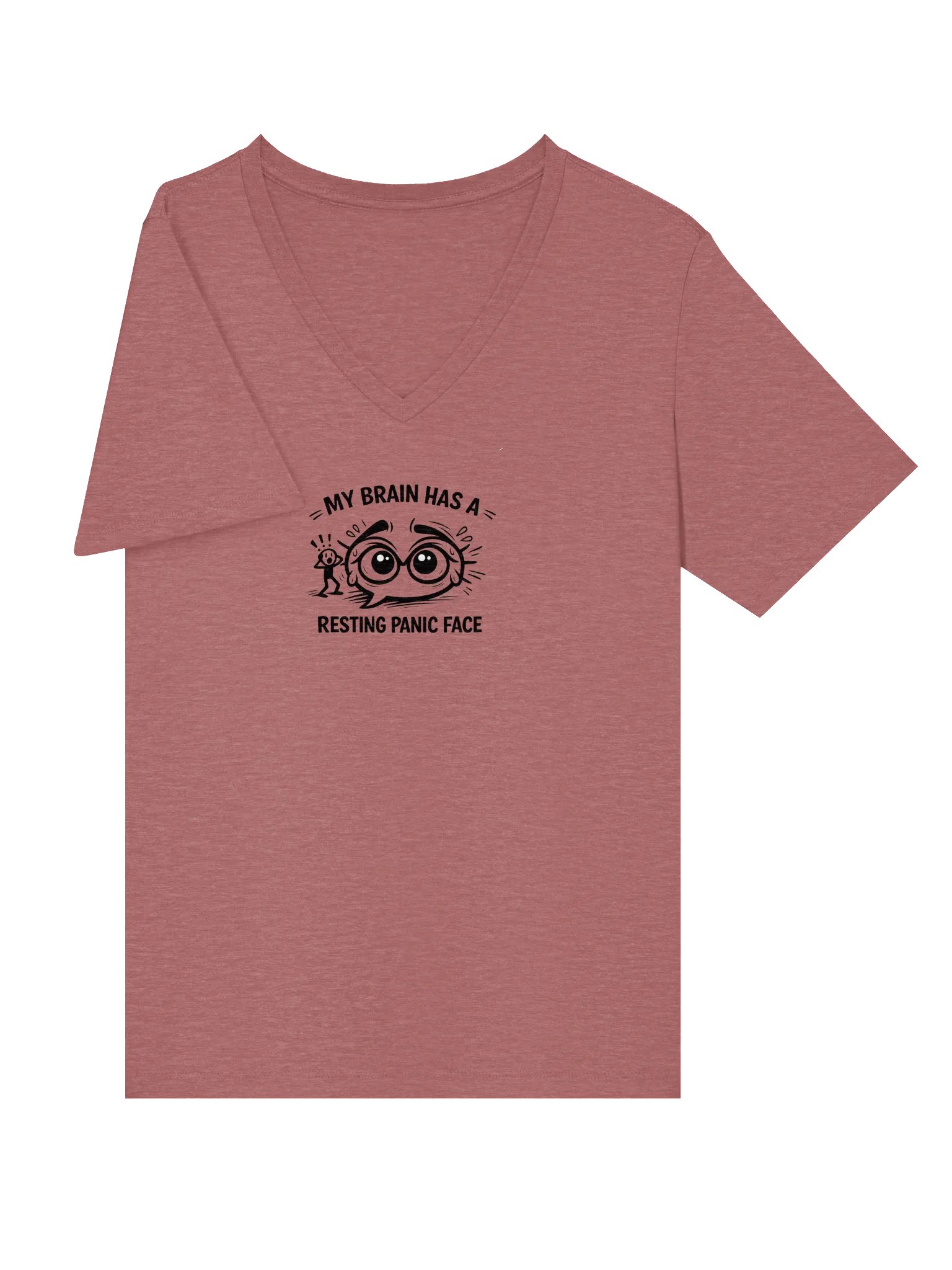 Resting Panic Face V-Neck Tee product image (4)