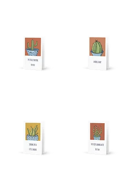 Plookiss Botanical Collection - Greeting Card Set