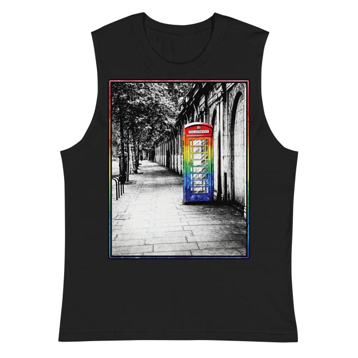 British Telephone Box - LGBTQ Pride Design Muscle Tank product image (3)