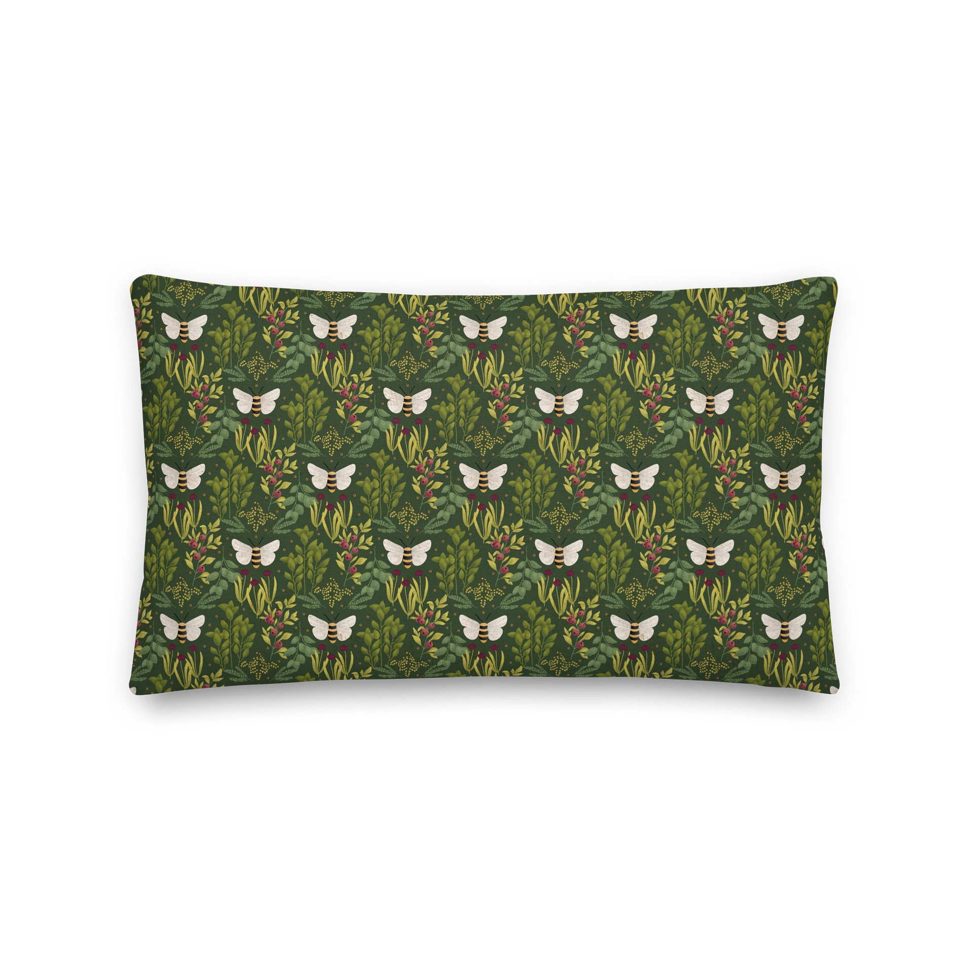 Bees and Foliage Premium Pillow product image (2)