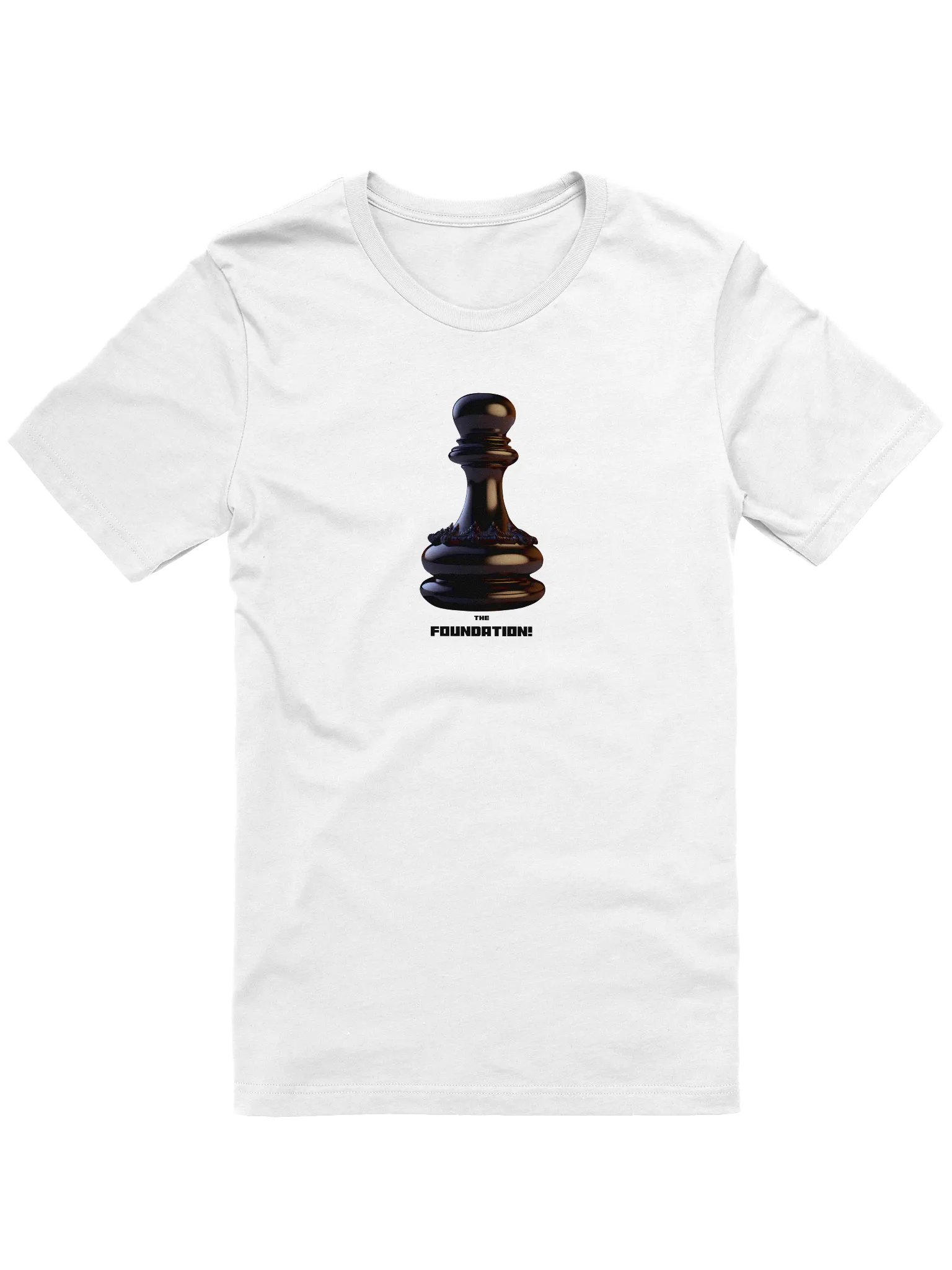 Glossy Black Pawn Chess Piece T-Shirt product image (55)