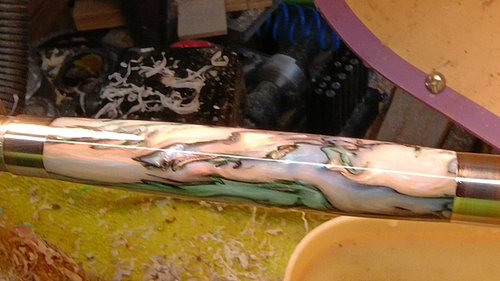 Polished and ready to go on a pen ... 

Creation by Resin Werks Studio owned by Zac Higgins....