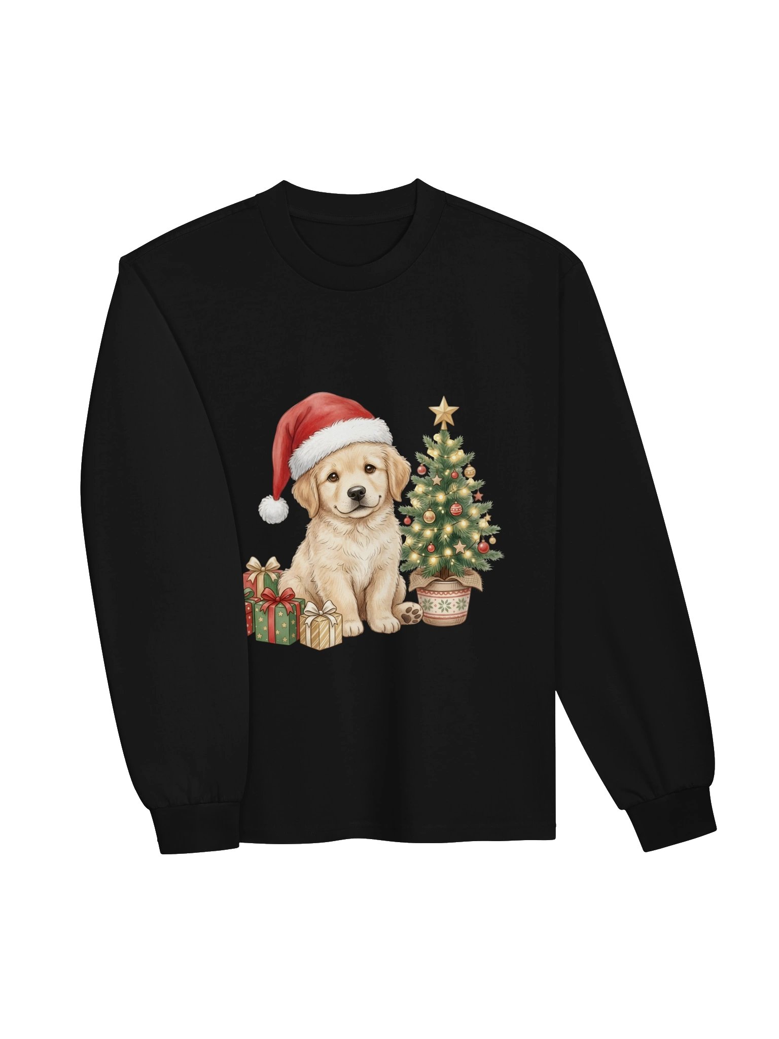 Cute Golden Retriever Christmas Sweatshirt product image (9)