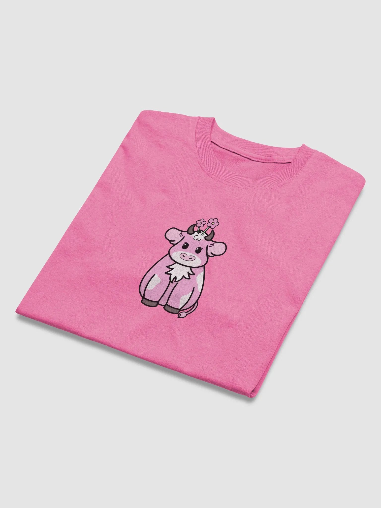 Pink Flower Cow T-Shirt product image (16)