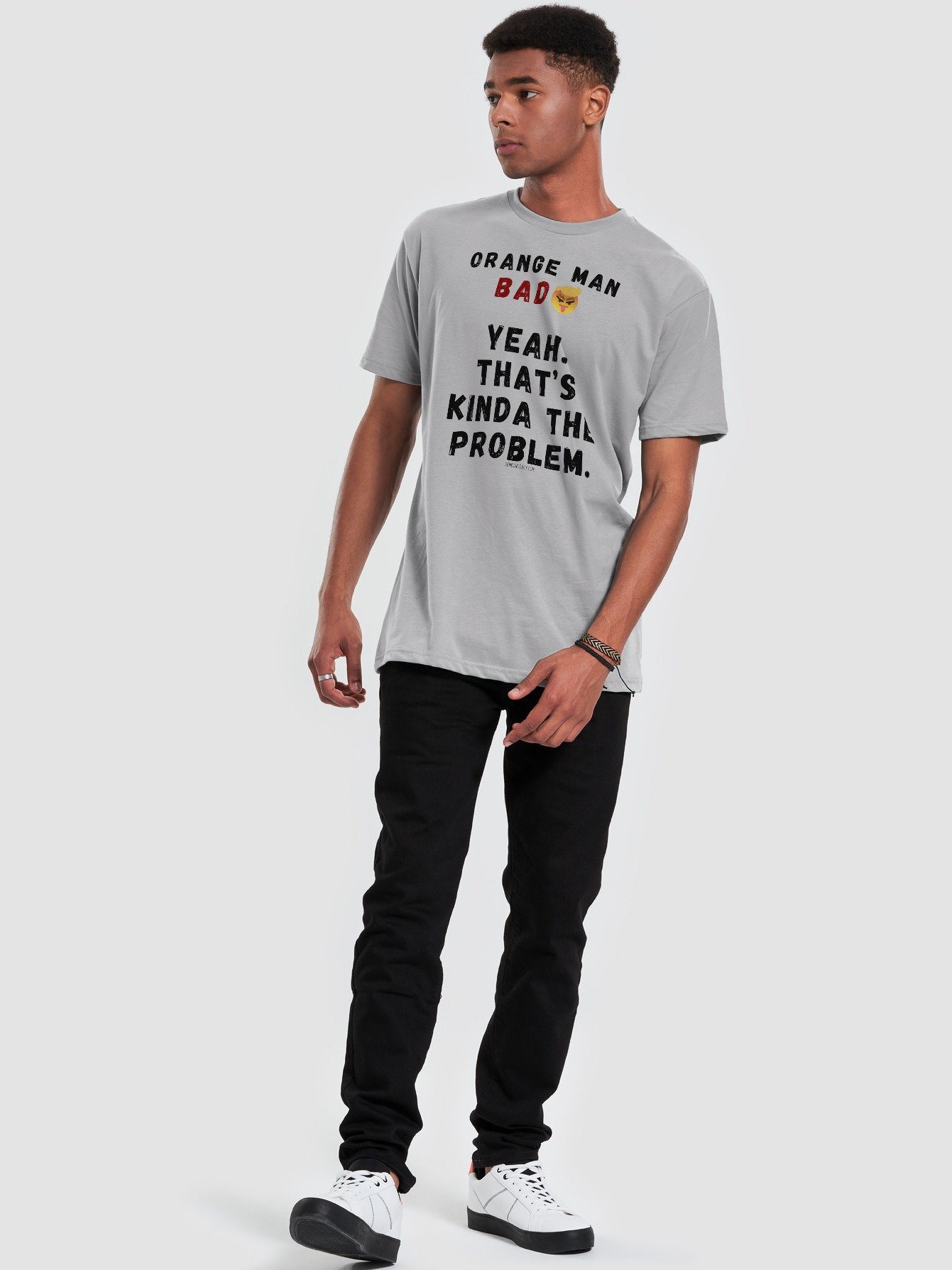 Orange Bad Man is the Problem Supersoft Slim Fit T-Shirt product image (2)