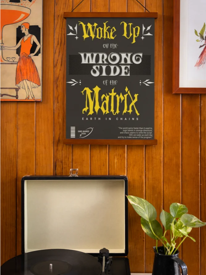 Wake Up on the Wrong Side of the Matrix - Cyberpunk Dystopian Poster product image (7)