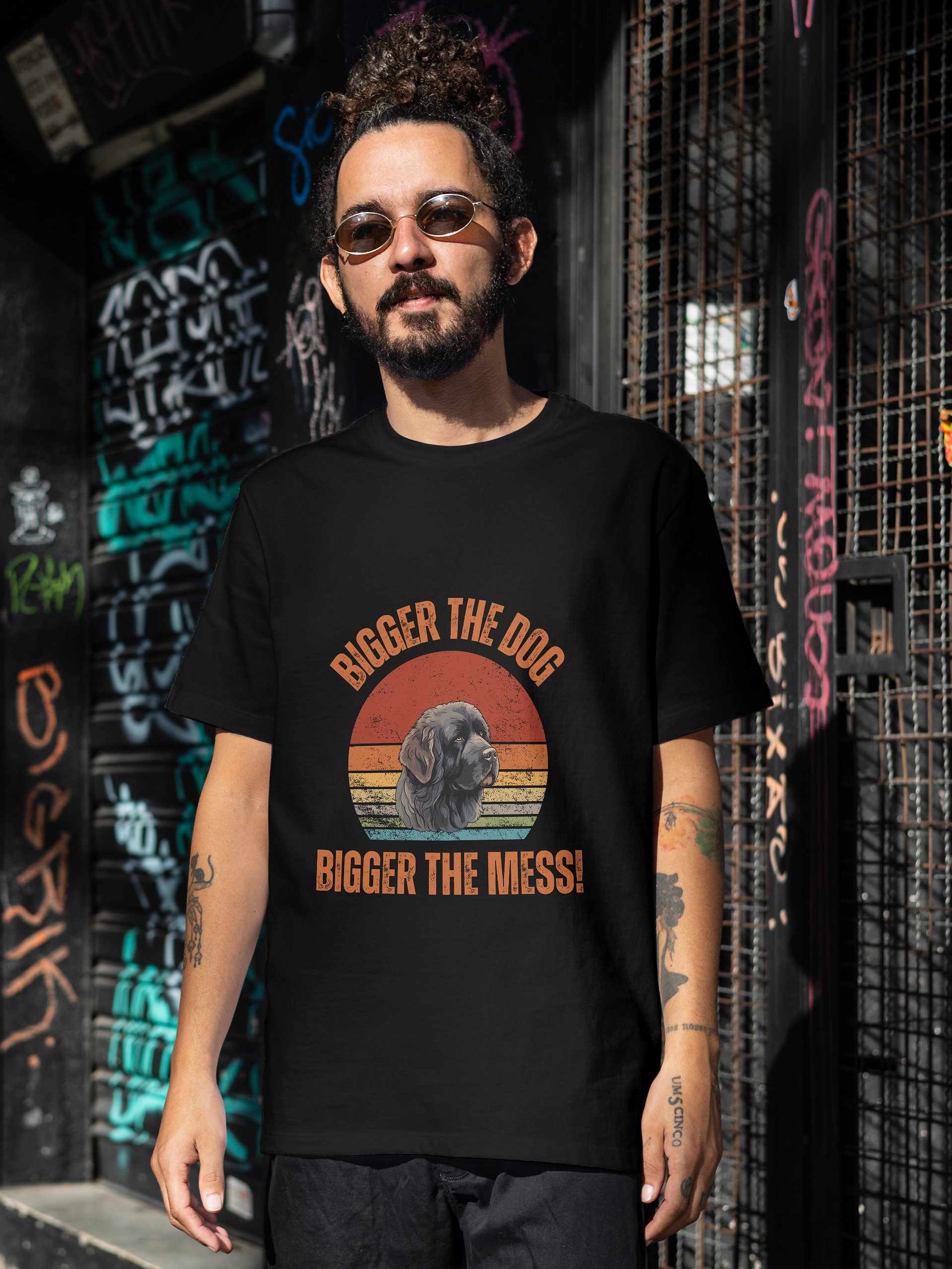 BIGGER THE DOG BIGGER THE MESS/Newfoundland T-Shirt product image (4)