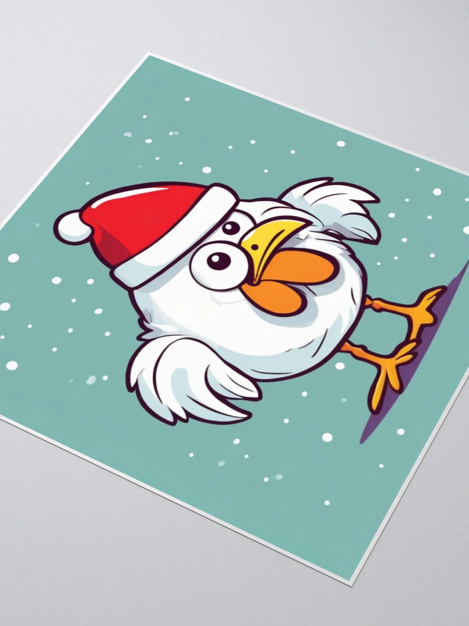 Festive Chicken Santa Hat Stickers product image (3)