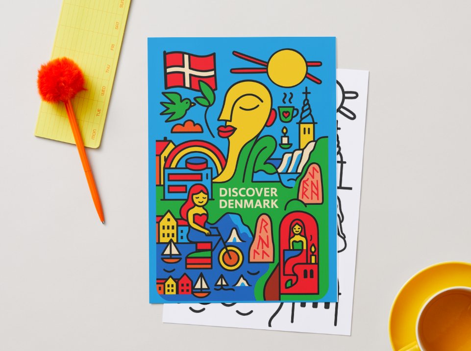 Free “Discover Denmark” Poster (2) – Scandinavian Wall Art Printable (A4 & US Letter PDF) product image (3)