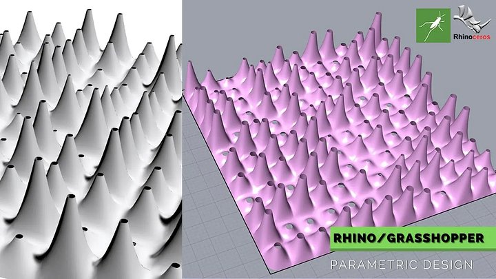 Parametric Facade Cones Design Grasshopper Rhino Files Download product image (2)